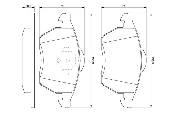 Bosch 0986494003 Brake Pad Set, disc brake - 6