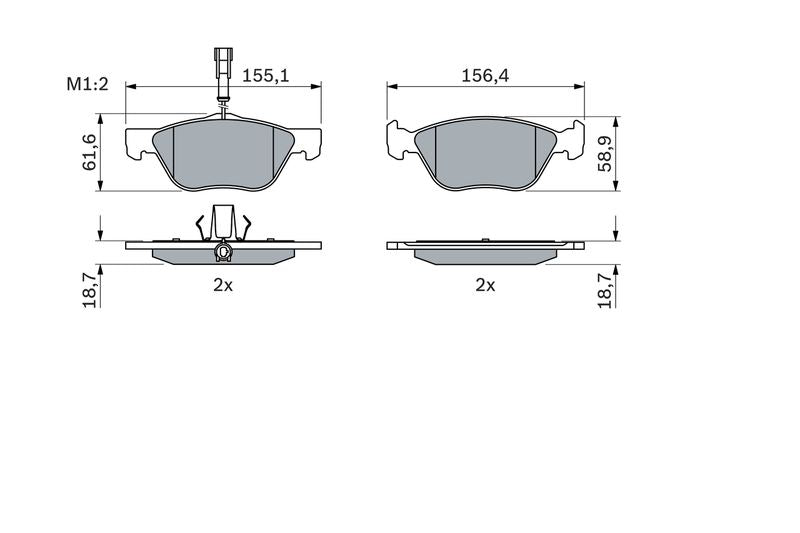 Bosch 0986494004 Brake Pad Set, disc brake - 5