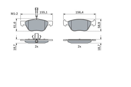 Bosch 0986494004 Brake Pad Set, disc brake - 5