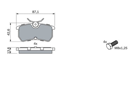Bosch 0986494011 Brake Pad Set, disc brake - 5
