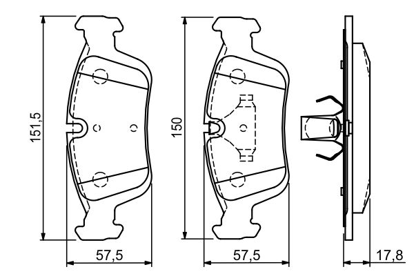 Bosch 0986494015 Brake Pad Set, disc brake - 5