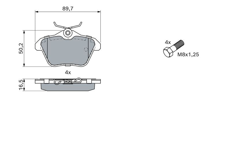 Bosch 0986494020 Brake Pad Set, disc brake - 5