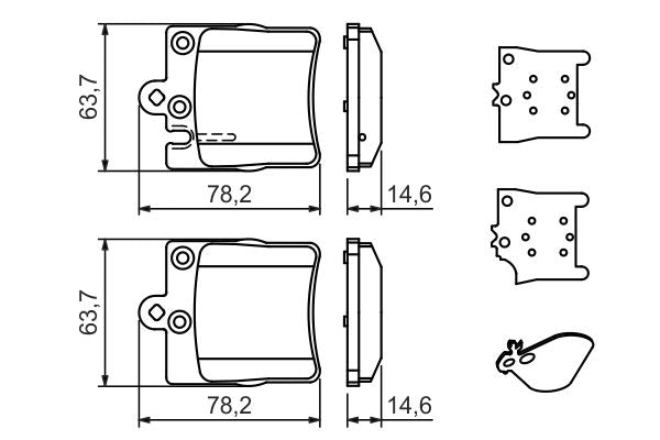 Bosch 0986494022 Brake Pad Set, disc brake - 5