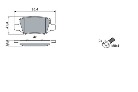 Bosch 0986494023 Brake Pad Set, disc brake - 5