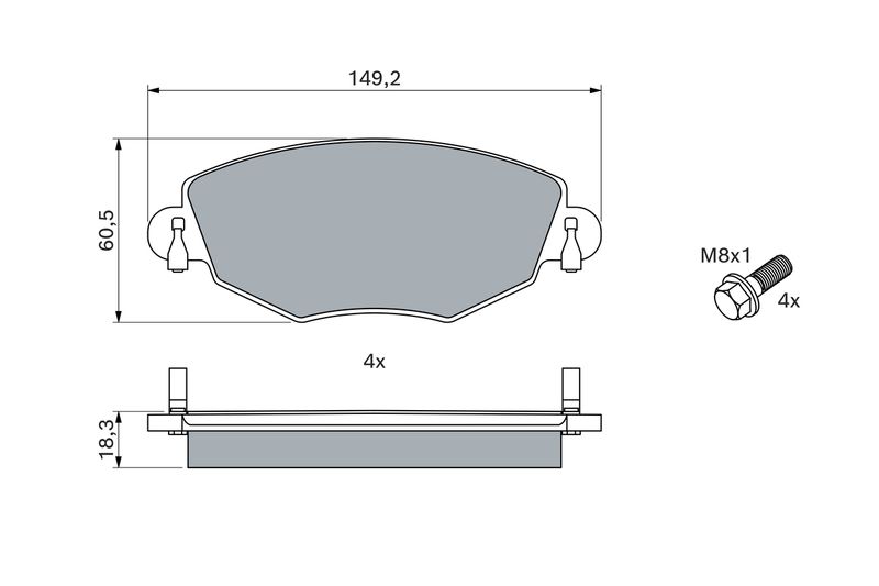 Bosch 0986494026 Brake Pad Set, disc brake - 5