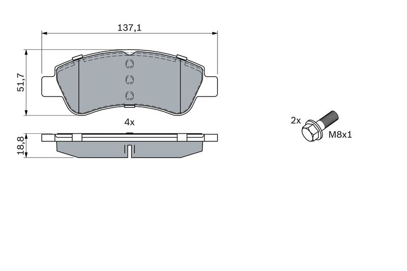 Bosch 0986494027 Brake Pad Set, disc brake - 5