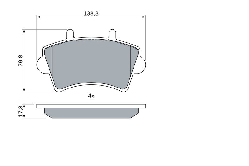 Bosch 0986494031 Brake Pad Set, disc brake - 5