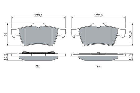 Bosch 0986494032 Brake Pad Set, disc brake - 5