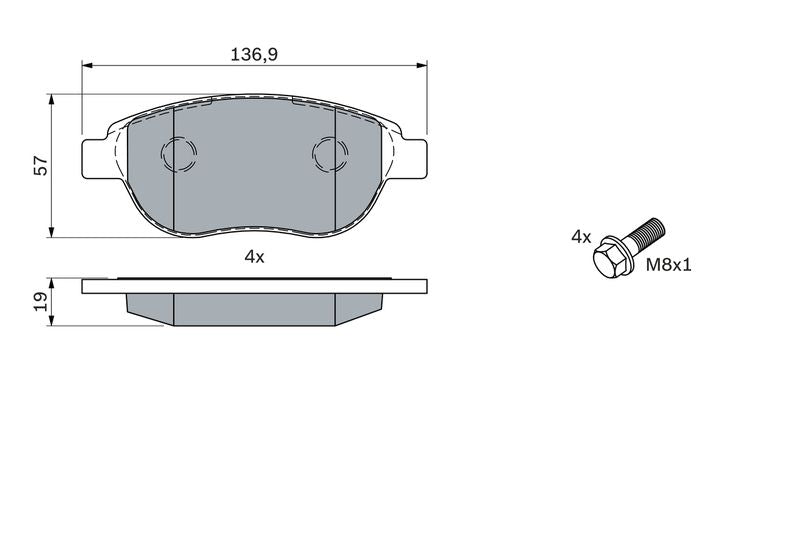 Bosch 0986494038 Brake Pad Set, disc brake - 5