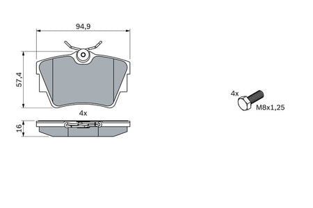 Bosch 0986494040 Brake Pad Set, disc brake - 5
