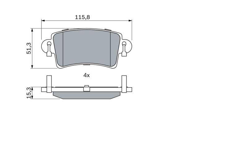 Bosch 0986494043 Brake Pad Set, disc brake - 5