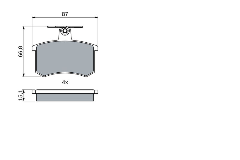 Bosch 0986494059 Brake Pad Set, disc brake - 5