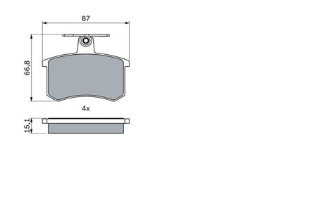 Bosch 0986494059 Brake Pad Set, disc brake - 5