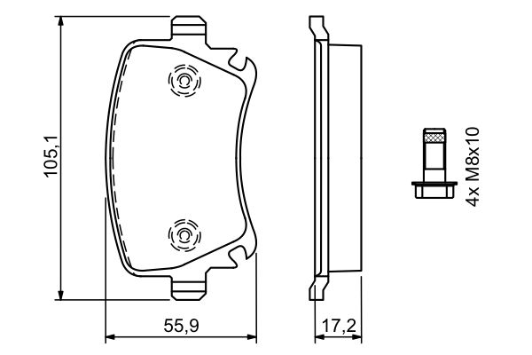 Bosch 0986494062 Brake Pad Set, disc brake - 5