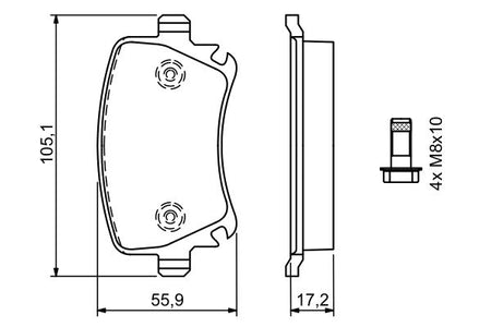 Bosch 0986494062 Brake Pad Set, disc brake - 5