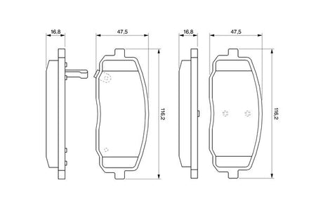 Bosch 0986494064 Brake Pad Set, disc brake - 5