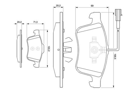 Bosch 0986494071 Brake Pad Set, disc brake - 5