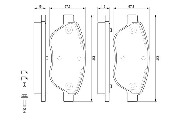 Bosch 0986494074 Brake Pad Set, disc brake - 5