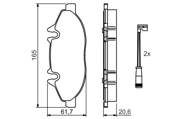Bosch 0986494081 Brake Pad Set, disc brake - 5