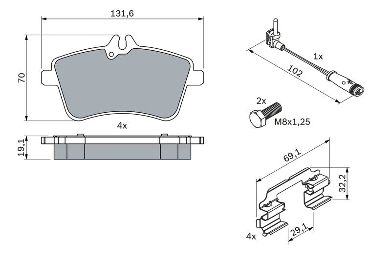 Bosch 0986494085 Brake Pad Set, disc brake - 5