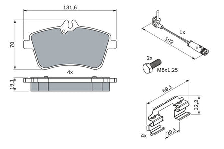 Bosch 0986494085 Brake Pad Set, disc brake - 5