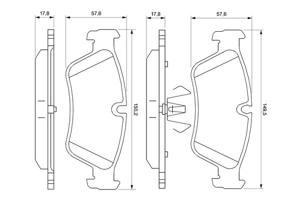 Bosch 0986494096 Brake Pad Set, disc brake - 5
