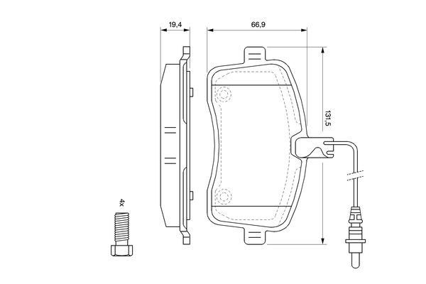 Bosch 0986494097 Brake Pad Set, disc brake - 5
