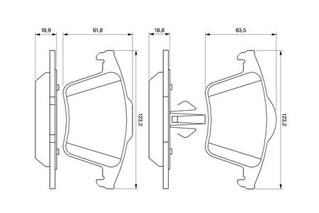 Bosch 0986494102 Brake Pad Set, disc brake - 5