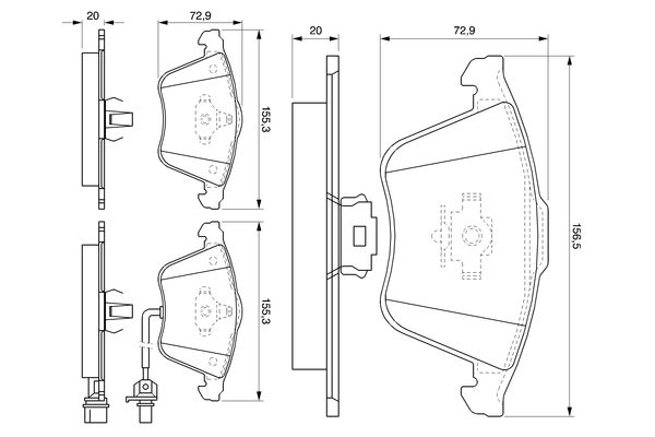 Bosch 0986494103 Brake Pad Set, disc brake - 5