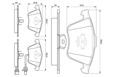 Bosch 0986494103 Brake Pad Set, disc brake - 5