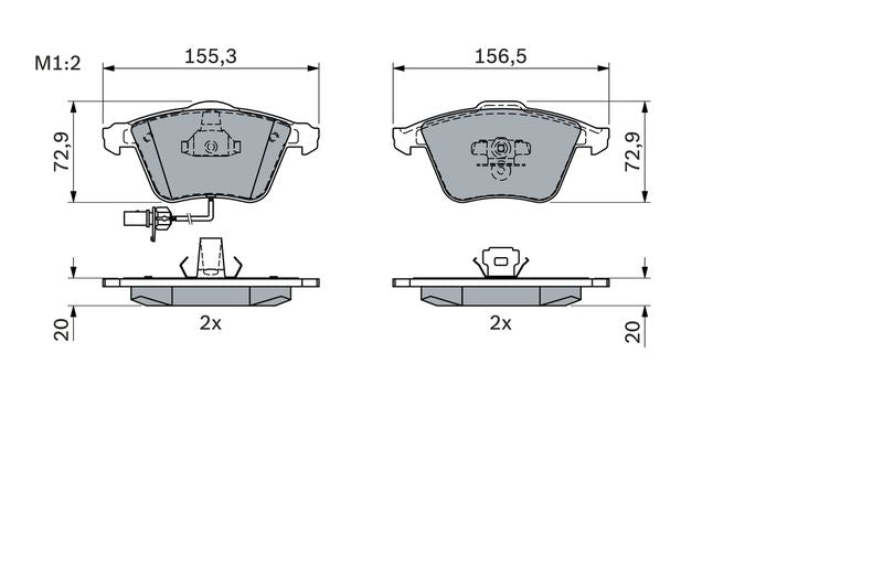 Bosch 0986494104 Brake Pad Set, disc brake - 5