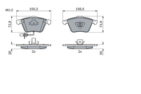 Bosch 0986494104 Brake Pad Set, disc brake - 5