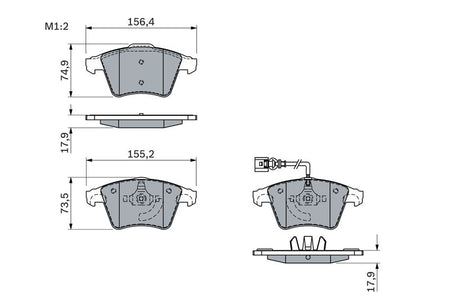 Bosch 0986494107 Brake Pad Set, disc brake - 5
