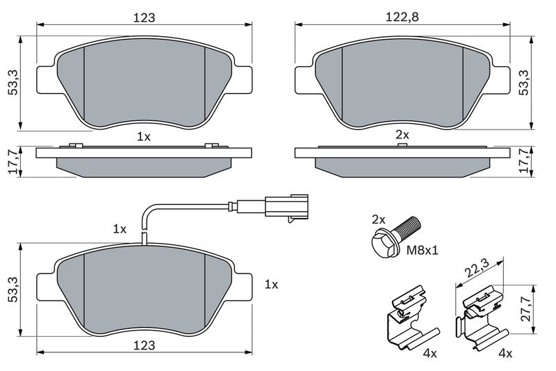 Bosch 0986494113 Brake Pad Set, disc brake - 5
