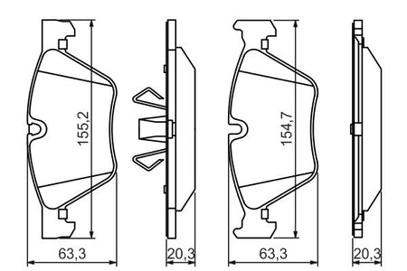 Bosch 0986494117 Brake Pad Set, disc brake - 5