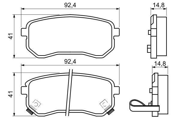 Bosch 0986494145 Brake Pad Set, disc brake - 5