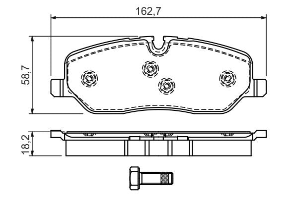 Bosch 0986494147 Brake Pad Set, disc brake - 5