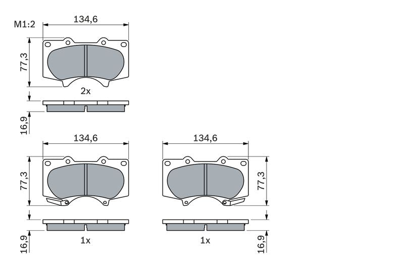 Bosch 0986494153 Brake Pad Set, disc brake - 5