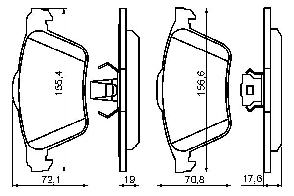 Bosch 0986494158 Brake Pad Set, disc brake - 5