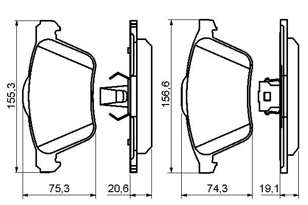 Bosch 0986494159 Brake Pad Set, disc brake - 5