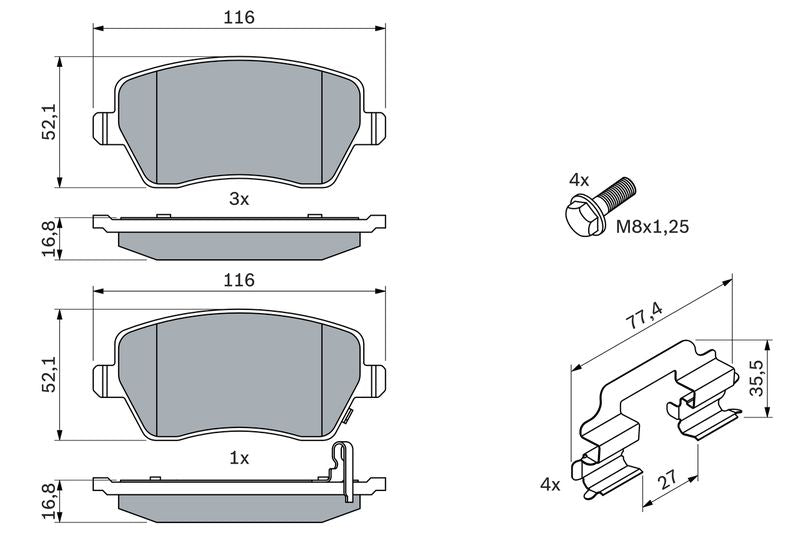 Bosch 0986494160 Brake Pad Set, disc brake - 5
