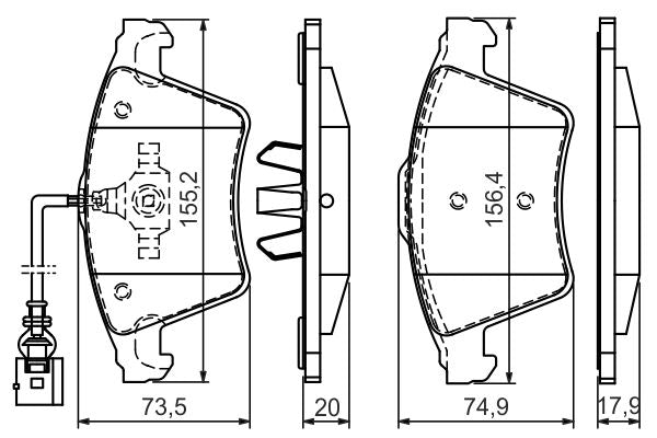 Bosch 0986494164 Brake Pad Set, disc brake - 5