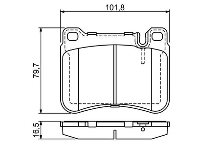 Bosch 0986494166 Brake Pad Set, disc brake - 5