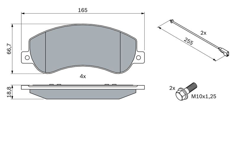 Bosch 0986494170 Brake Pad Set, disc brake - 5