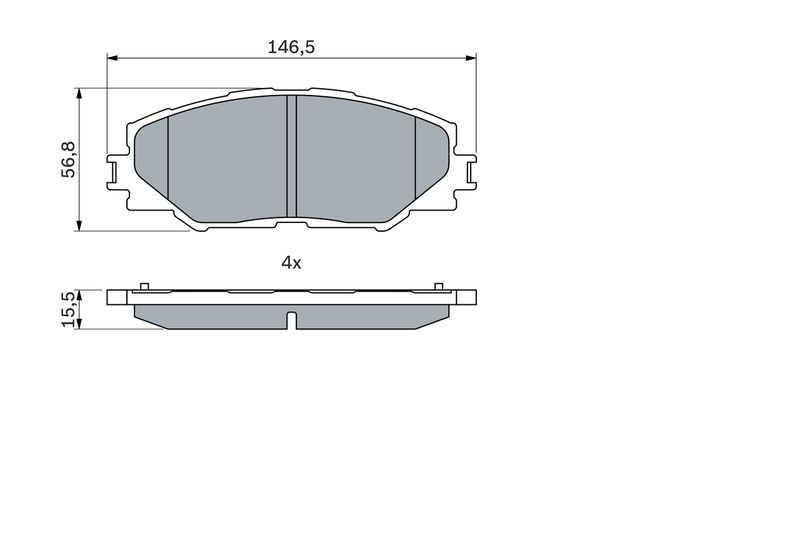 Bosch 0986494174 Brake Pad Set, disc brake - 5