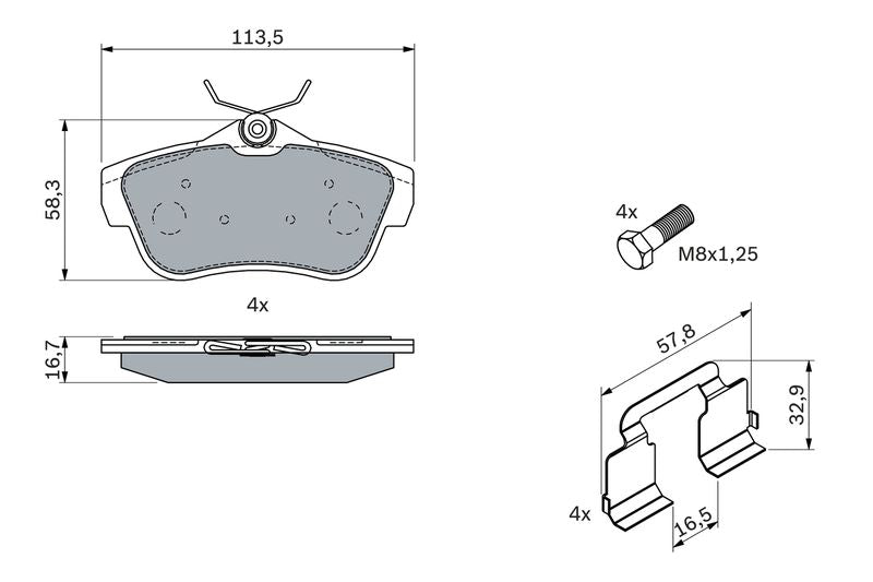 Bosch 0986494192 Brake Pad Set, disc brake - 5