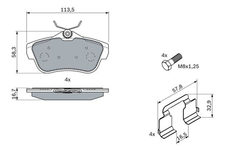 Bosch 0986494192 Brake Pad Set, disc brake - 5