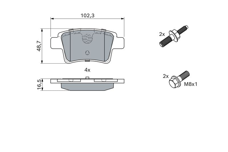 Bosch 0986494199 Brake Pad Set, disc brake - 5