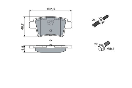 Bosch 0986494199 Brake Pad Set, disc brake - 5