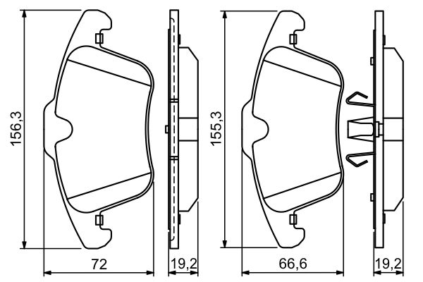 Bosch 0986494209 Brake Pad Set, disc brake - 5